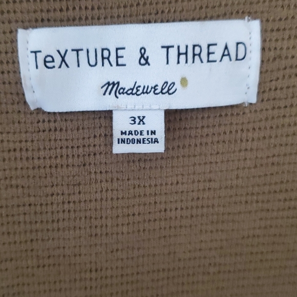 Texture and Thread Brown Top, Sz 3X - Picture 3 of 5
